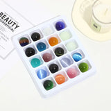 20mm Natural Stone Crystal Agate Non-Porous Beads for Jewelry Crafts