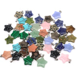 20mm Natural Stone Star Shape Pendant Healing Crystal DIY Jewelry Making