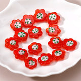 20mm Lampwork Flower Bead DIY Glass Bead Jewelry Making