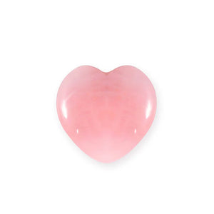 20mm Pink Quartz Stone Beads Heart Charms Natural Pink Crystal