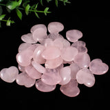20mm Pink Quartz Stone Beads Heart Charms Natural Pink Crystal
