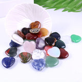 20mm Pink Quartz Stone Beads Heart Charms Hand Piece Reiki Healing