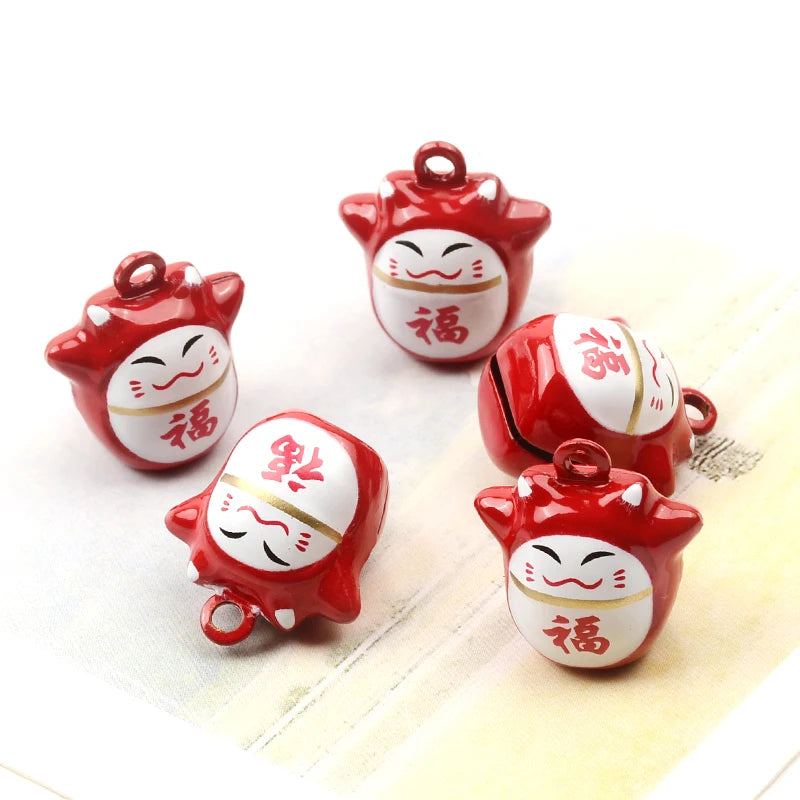 20mm Red Lucky Bell Jingle Bells Loose Beads DIY FU Bells For Charm