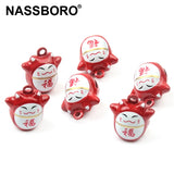 20mm Red Lucky Bell Jingle Bells Loose Beads DIY FU Bells For Charm