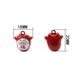 20mm Red Lucky Bell Jingle Bells Loose Beads DIY FU Bells For Charm