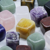 20mm 7 Chakras Stone Square Healing Crystal Beads