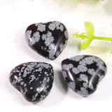 20mm Snowflake Stone Heart Shape Yoga Healing Decoration 10pcs