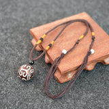 Tibetan Dzi Bead Pendant Lucky Amulet Healing Jewelry