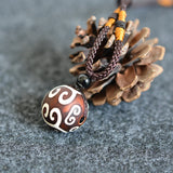 Tibetan Dzi Bead Pendant Lucky Amulet Healing Jewelry
