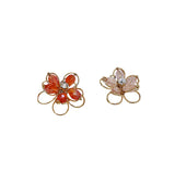 20mm Flowers Zircon Decoration 3D Locket Charms DIY Jewelry Earring
