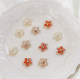 20mm Flowers Zircon Decoration 3D Locket Charms DIY Jewelry Earring