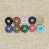 20mm Tiger Eye Quartz Stone Donut Wind Chime Pendant DIY Jewelry Making 10pcs