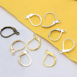 20p 10X15MM Silver Copper Earring Hooks for DIY Jewelry Making