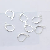 20p 10X15MM Silver Copper Earring Hooks for DIY Jewelry Making