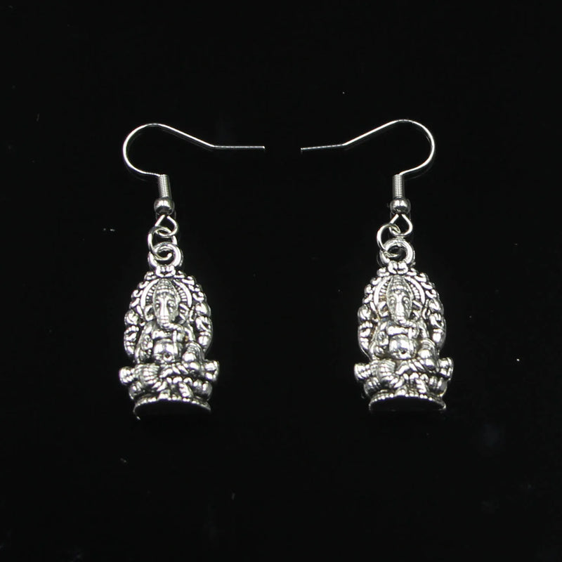 Ganesha Elephant Buddha Drop Earrings for Women Gift Jewelry