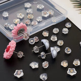 20 Pairs 925 Sterling Silver Heart Ear Nuts Mixed Color