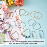 20 Pairs Iron Hoop Earrings Mixed Geometric Shapes for Women Dangle Earring DIY