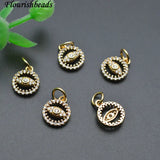 20pc Small Size CZ Pave Evil Eye Charms for Diy Bracelet