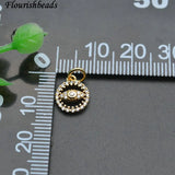 20pc Small Size CZ Pave Evil Eye Charms for Diy Bracelet