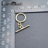 20pc Brass O Toggle Clasps for Jewelry Making