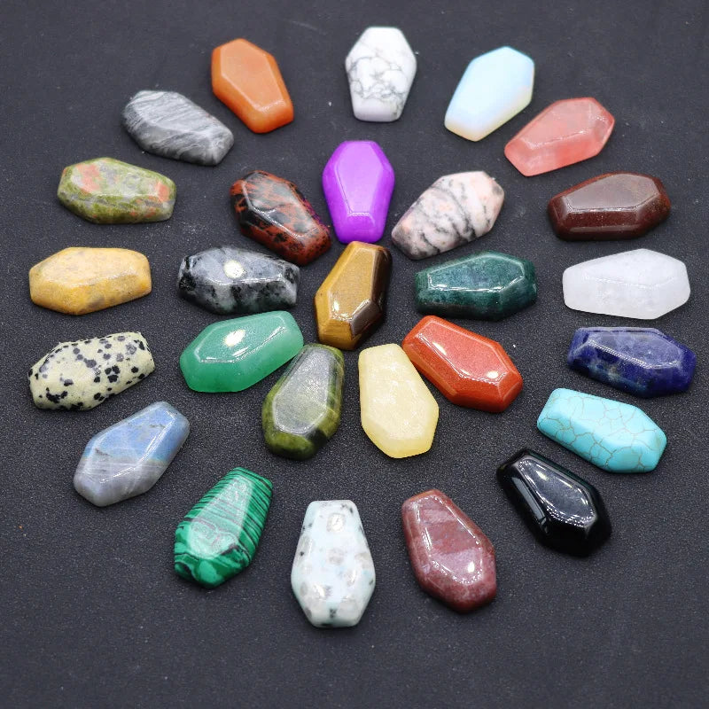 20pc Mini Coffin Statue Quartz Agate Crystal Healing Reiki Stones Lucky Decor