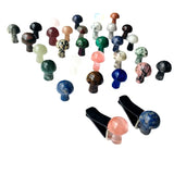 20pc Mini Mushroom Beads Natural Crystal Stone Car Air Outlet Clip