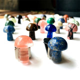 20pc Mini Mushroom Beads Natural Crystal Stone Car Air Outlet Clip