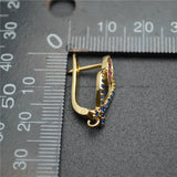 20pc CZ Beads Pave Hook Metal Brass Earrings Hooks Jewelry Findings