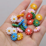20pc Mother of Pearl Daisy Beads Sea Shell Charms for Jewelry Making