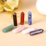 20pc Natural Stone Hexagon Prism Amethysts Yoga Power Healing Crystal Ornaments