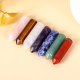 20pc Natural Stone Hexagon Prism Amethysts Yoga Power Healing Crystal Ornaments