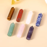 20pc Natural Stone Hexagon Prism Amethysts Yoga Power Healing Crystal Ornaments