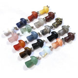 20pc Natural Stone Mushroom Shape Pendants Healing Stones for Jewelry Making