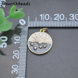 20pc 18k CZ Pave Evil Eye Charms Pendants for Jewelry Making