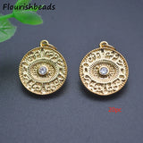 20pc 18k CZ Pave Evil Eye Charms Pendants for Jewelry Making