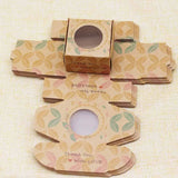 20pc PVC Window Christmas Candy Brown Gift Packaging Box For Wedding