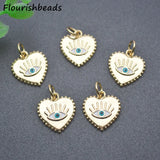 20pc Nickel Heart Evil Eye Charms for Diy Jewelry Making