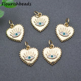 20pc Nickel Heart Evil Eye Charms for Diy Jewelry Making