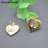 20pc Nickel Heart Evil Eye Charms for Diy Jewelry Making