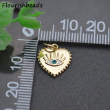 20pc Nickel Heart Evil Eye Charms for Diy Jewelry Making