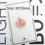 Rubber Paint Five Daisy Flowers Alloy Charm Bracelet Pendant
