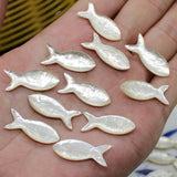 20pc Shell Fish 3d Shell Beads for Jewelry Making 26X10mm DYL0015