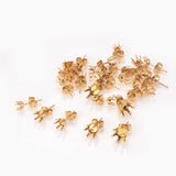 20pc Stainless Steel Prong Setting Stud Earring Blank for 4-7mm Rhinestone