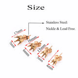 20pc Stainless Steel Prong Setting Stud Earring Blank for 4-7mm Rhinestone