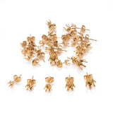 20pc Stainless Steel Prong Setting Stud Earring Blank for 4-7mm Rhinestone