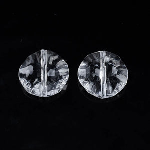 20pc Clear Acrylic Flat Round Beads 25x6.5mm Hole 1.8mm