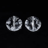 20pc Clear Acrylic Flat Round Beads 25x6.5mm Hole 1.8mm