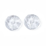 20pc Clear Acrylic Flat Round Beads 25x6.5mm Hole 1.8mm