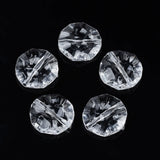 20pc Clear Acrylic Flat Round Beads 25x6.5mm Hole 1.8mm