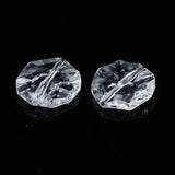 20pc Clear Acrylic Flat Round Beads 25x6.5mm Hole 1.8mm
